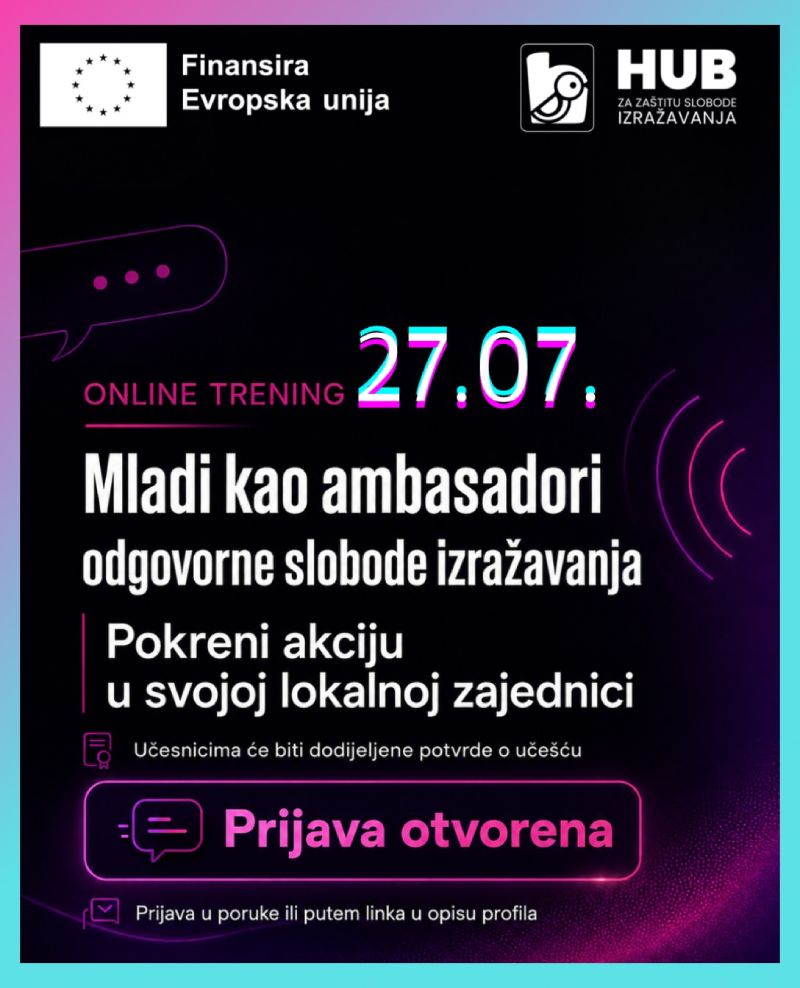 Mladi kao ambasadori odgovorne slobode izražavanja
