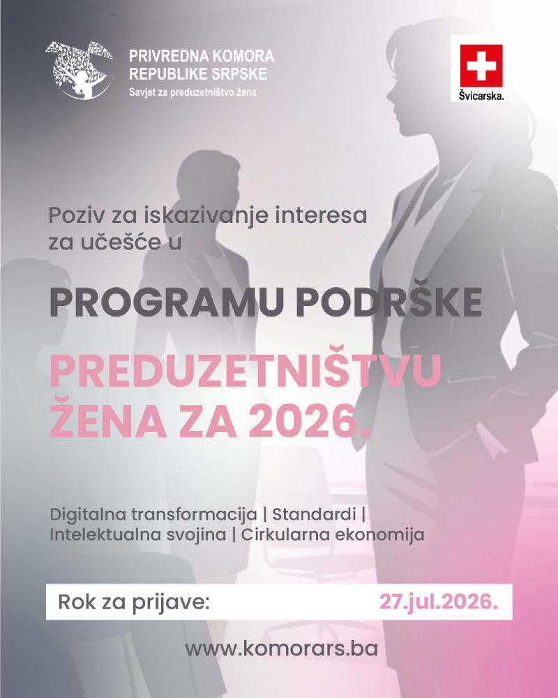 Program podrške preduzetništvu žena za 2026.