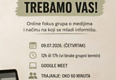 Poziv mladima iz Banje Luke za učešće u istraživanju o medijskim navikama mladih