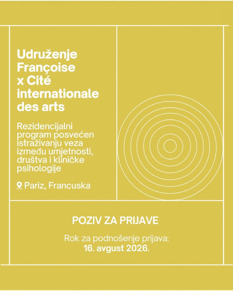 Poziv za prijave: Rezidencijalni program „Umjetnost, društvo i psihoterapija“ 2027