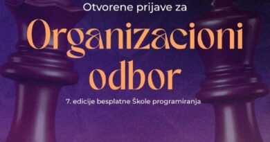Poziv za Organizacioni odbor Škole programiranja Plus Ultra
