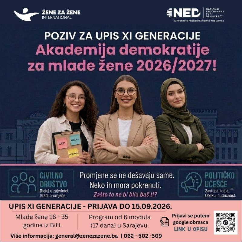 Akademija demokratije za mlade žene 2026/2027