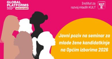 Javni poziv na seminar za mlade žene kandidatkinje na Opštim izborima 2026.