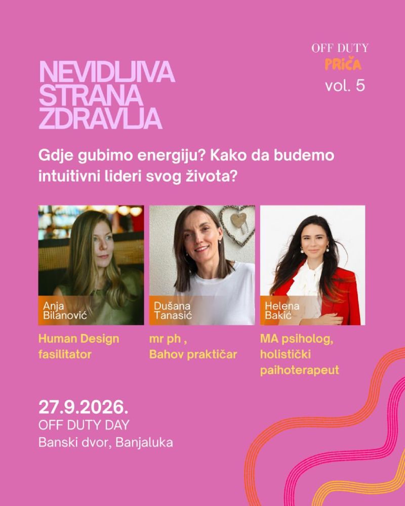 OFF DUTY vol. 5: Panel diskusija "Nevidljiva strana zdravlja"