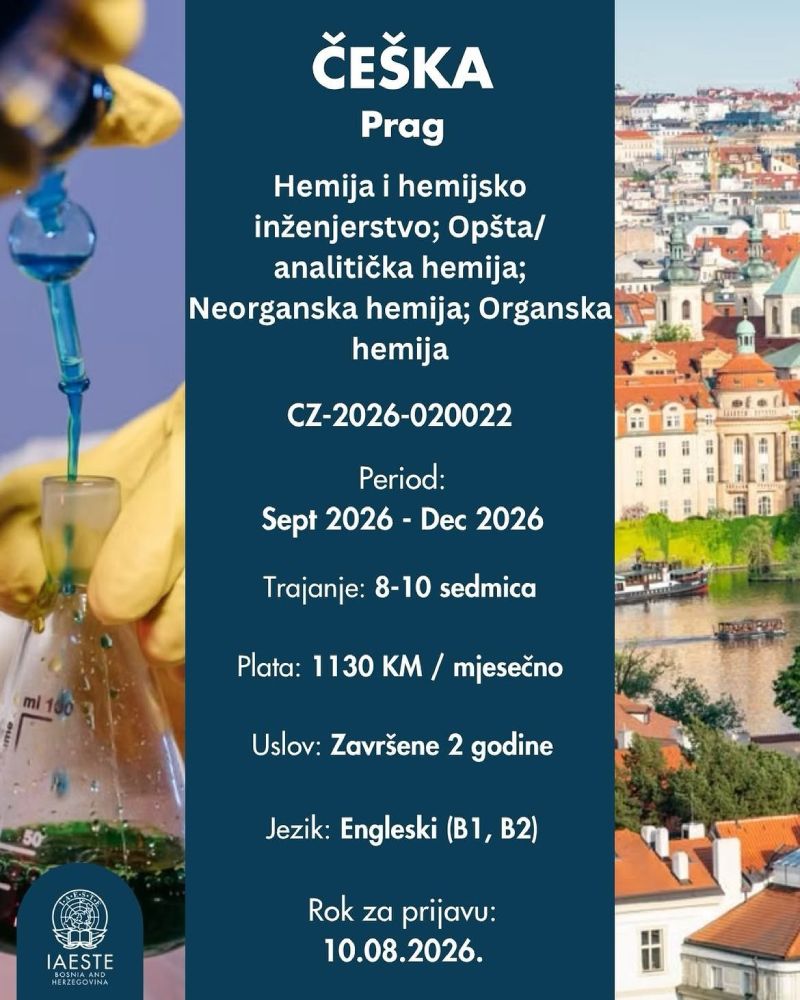 Sjajna hemijsko-istraživačka praksa u Pragu