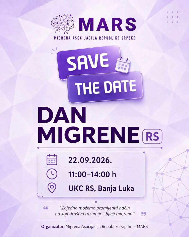 Dan migrene Republike Srpske 2026
