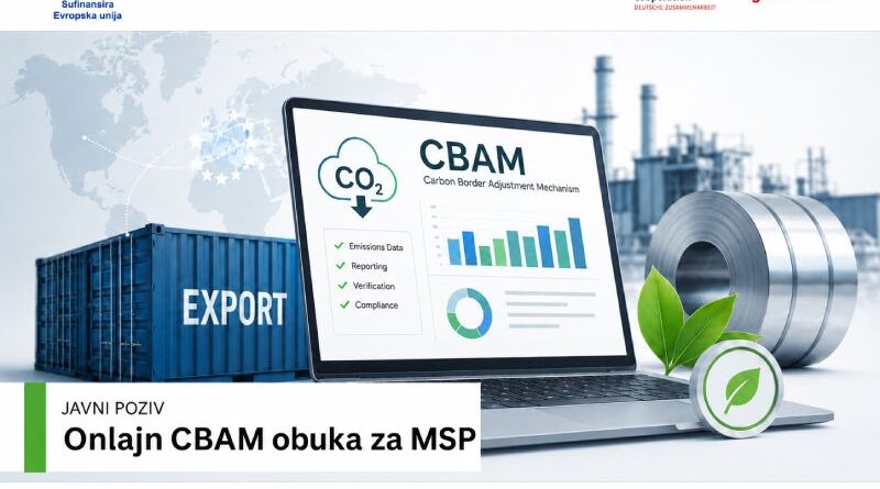Javni poziv za MSP: prijavite se za onlajn CBAM obuku