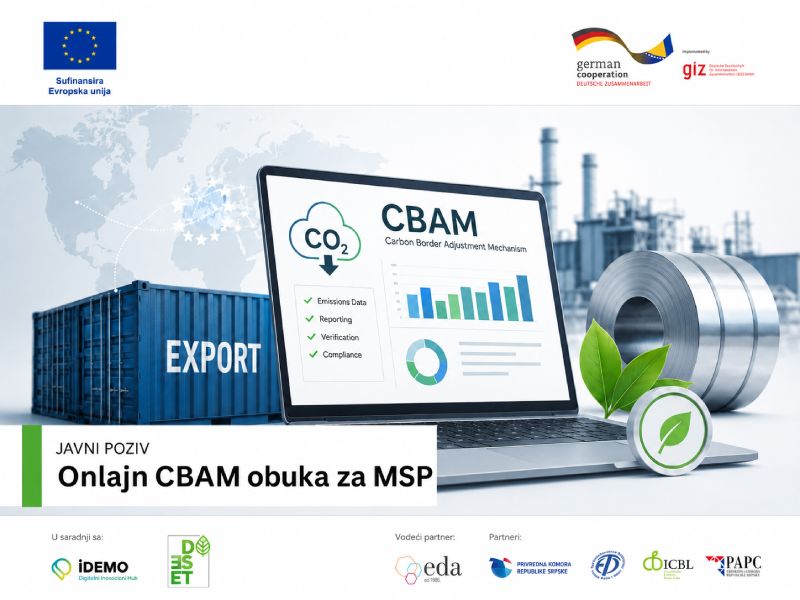 Javni poziv za MSP: prijavite se za onlajn CBAM obuku