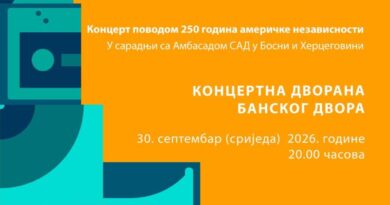 Srijeda u Banskom dvoru: Koncert „Amerika u ritmu džeza“ od 20.00 časova