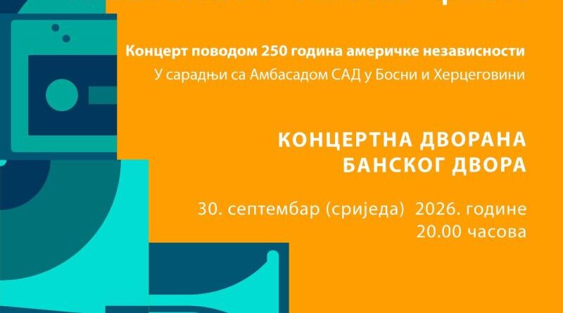 Srijeda u Banskom dvoru: Koncert „Amerika u ritmu džeza“ od 20.00 časova