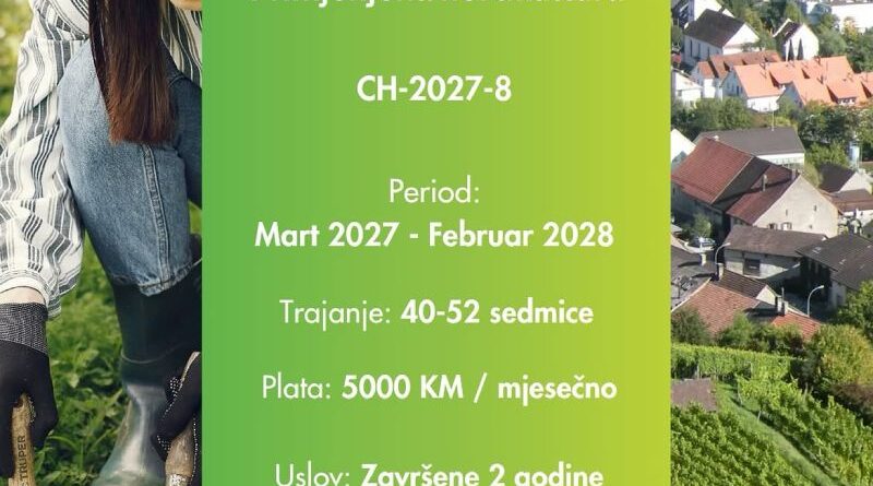 Praksa u Švajcarskoj za studente poljoprivrede