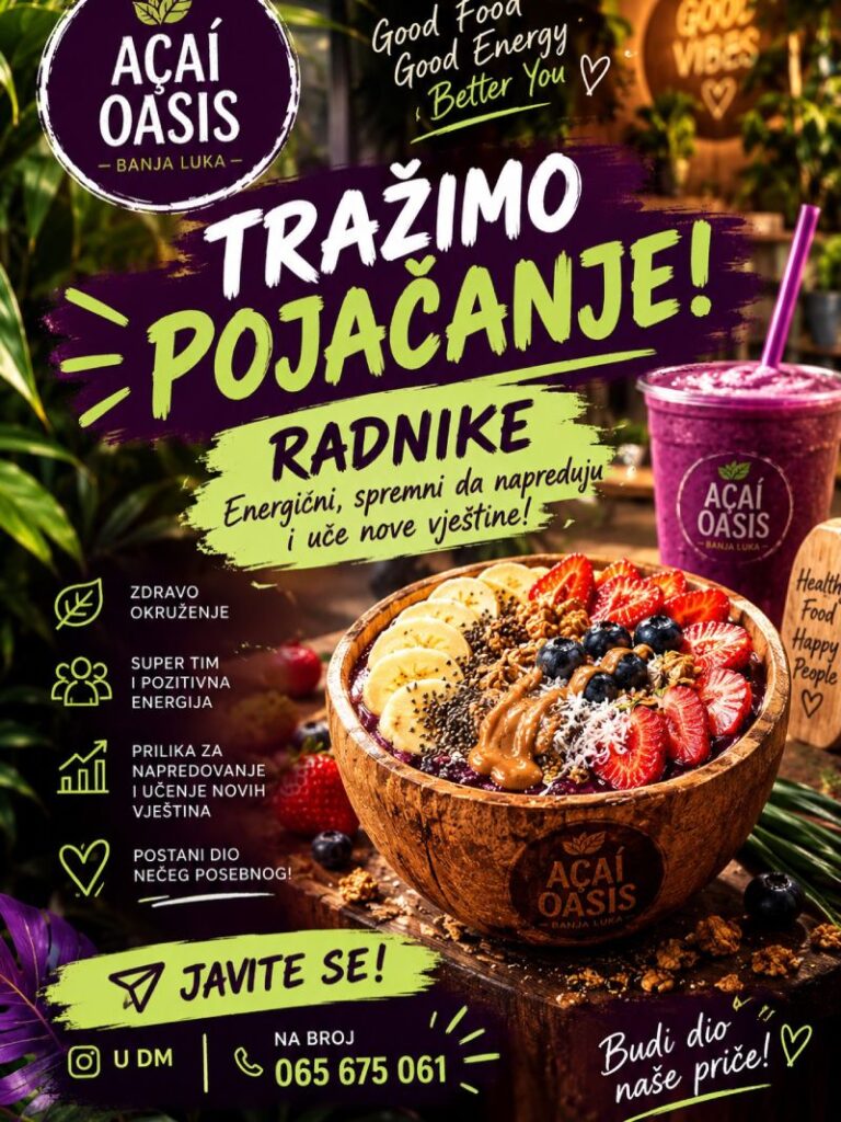 Açai Oasis zapošljava