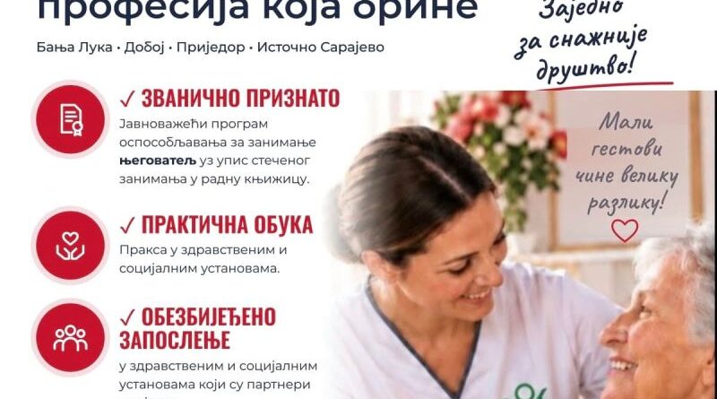 Besplatna obuka - program osposobljavanja za njegovatelje