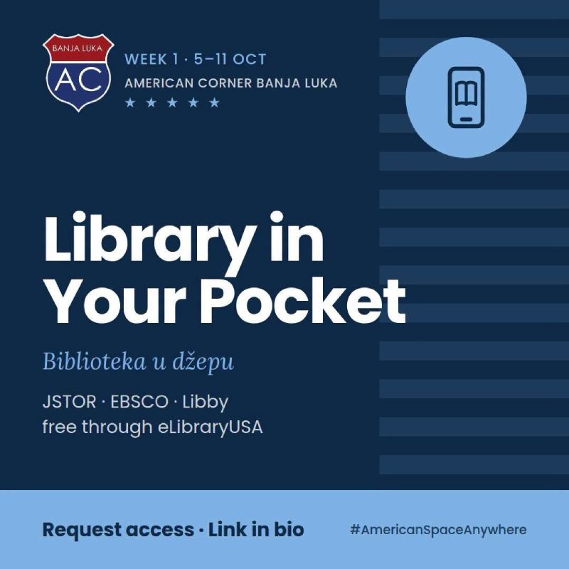 Biblioteka u džepu: besplatan pristup eLibraryUSA