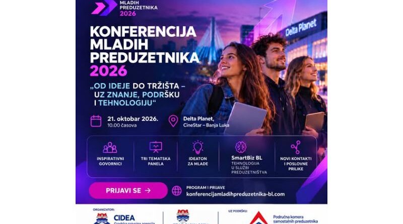 Konferencija mladih preduzetnika 21. oktobra u Banjoj Luci, prijave u toku