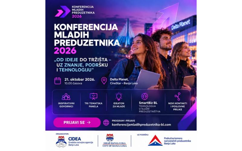 Konferencija mladih preduzetnika 21. oktobra u Banjoj Luci, prijave u toku