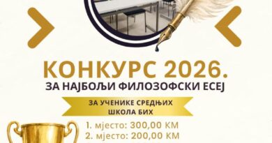 Konkurs za najboji filozofski esej 2026.
