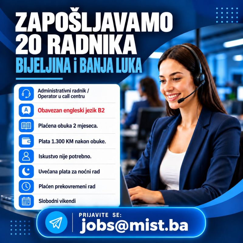 MIST Technologies traži 20 radnika
