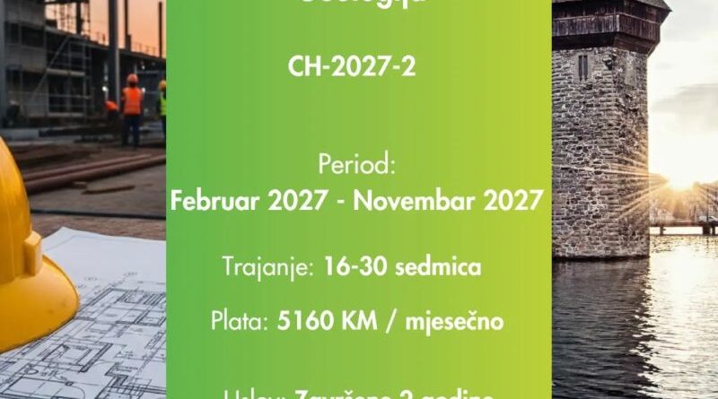 Prilika za građevinske inženjere u Švajcarskim Alpima