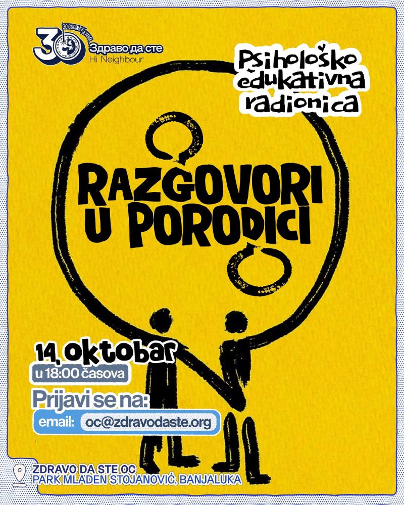 Psihološko edukativna radionica: Razgovori u porodici