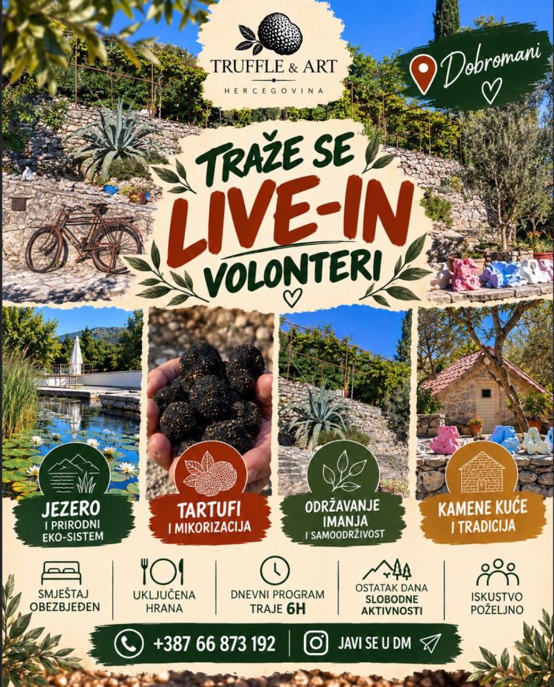 Truffle and Art Herzegovina: Tražimo volontere